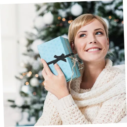 Vista 7 de TEHAUX 2 rollos de arpillera para envolver Navidad, cinta rizadora, cinta decorativa, cinta de coser, decoración de cinta de Navidad, cinta rizada
