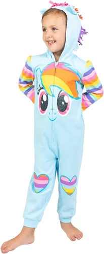 Vista 2 de My Little Pony Disfraz de Rainbow Dash para bebés y niñas con capucha para niños pequeños