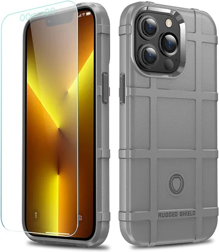 Vista 13 de Funda para iPhone 13, Rugged Shield 8 pies a prueba de caídas TPU Armadura gruesa Funda protectora táctica compatible con iPhone 13 (6.1 pulgadas)