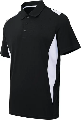 Vista 13 de Polo de golf para hombre, tallas grandes y altas, tallas L-7XL 12177# Negro y Gris