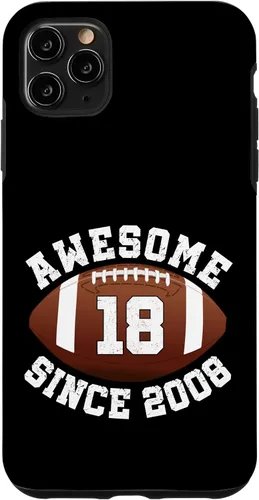 Vista 13 de Awesome Since 2008 18th Birthday Men Son American Football Case for iPhone 17