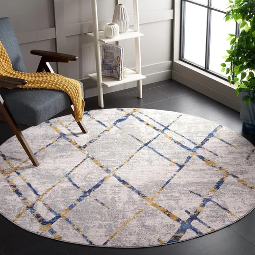 Vista 4 de SAFAVIEH Odyssey Collection - Alfombra decorativa, 4 x 6 pies, diseño de enrejado, no desprende pelusa y es de fácil cuidado, ideal para zonas