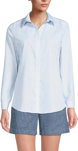 Vista 35 de Lands' End - Camisa de manga larga de cordón Pinwale para mujer