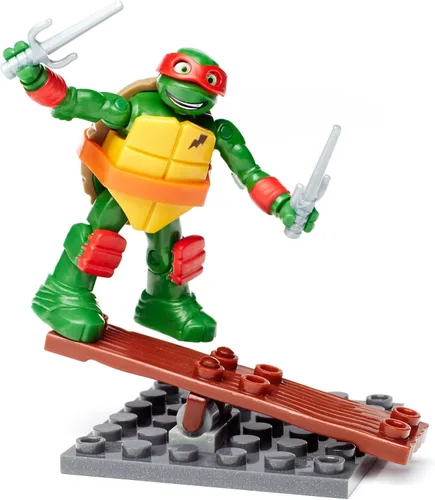 Vista 2 de Mega Bloks Teenange Mutant Ninja Turtles Raph Balancín Stunt Building Playset