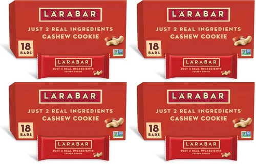 Vista 10 de Larabar Galletas de anacardo, barras de frutas y nueces, sin gluten y veganas, 10.2 onzas, 6