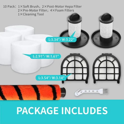 Vista 3 de Leemone Piezas de repuesto para aspiradora Shark LZ600 LZ601 LZ602 LZ602C APEX UpLight Lift-Away DuoClean, 2 postes Hepa y 2 filtros pre-motor, 4