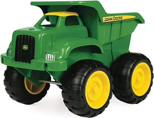 Vista 3 de John Deere Juego de vehículos, incluye camión volquete de juguete y juguete de tractor con cargador, juguetes para niños al aire libre, juguetes