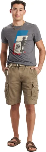 Vista 38 de Unionbay Survivor pantalones cortos de cargo con cinturón para hombre