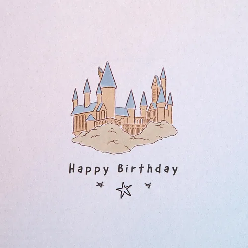 Vista 4 de Hallmark Tarjeta de cumpleaños para hija - Harry Potter ilustraciones y actividad