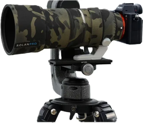 Vista 4 de ROLANPRO Funda protectora de camuflaje para Sony FE 2.756-7.874 in F/2.8 GM OSS II CoverLens - #2 Dark Camo impermeable #2 Camuflaje oscuro