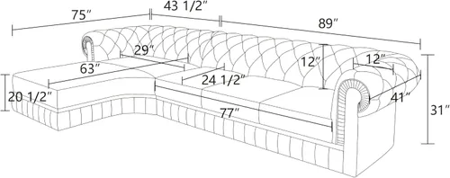 Vista 2 de Sofá seccional en forma de L, conjunto de sofás de cuero, sofá grande de piel de vaca con sillón reclinable a la izquierda, adecuado para oficina