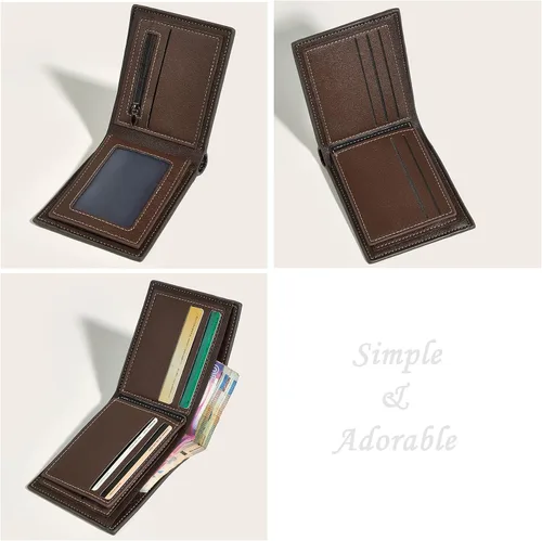 Vista 9 de TRISJEM Cartera minimalista para hombre, cartera personalizada, foto personalizada y nombre inicial, carteras para hombre, regalos para el día