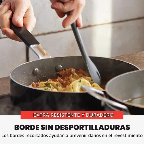 Vista 10 de GreenPan x Bobby Flay - Juego de ollas y sartenes antiadherentes de 10 piezas, cerámica de diamante sin PFAS, apto para inducción, fácil de limpiar