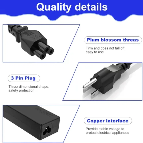 Vista 4 de Delippo Cargador adaptador de CA para portátil Acer Predator Helios 300 g3-571 an515-41 an515-42 an515-51 an515-51 an515-52 an515-53 AK.135AP.020