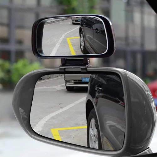 Vista 2 de Riloer Espejo de punto ciego – Accesorios de coche de gran angular de 360°, piezas exteriores convexas, espejo de punto ciego, espejo de visión