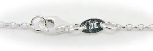 Vista 4 de Plata de ley Anillos brillantes Láser Filigrana Encaje Círculo Colgante Oval Cable Cadena Collar Italia, Metal