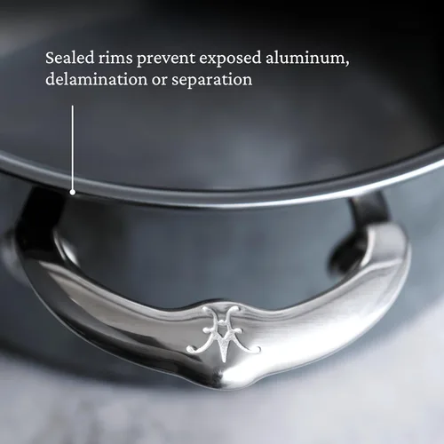 Vista 7 de Hestan - Colección NanoBond - Sartén de titanio de acero inoxidable, compatible con placa de inducción, 5 cuartos de galón