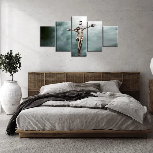 Vista 14 de Arte de Pared Cristiano Símbolo Religioso Cuadro Enmarcado Pintura de Cruz de Cristo Cruces Decoración de Pared Impresión en Lienzo de Cruz Póster