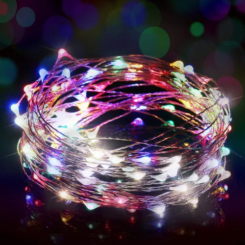 Vista 11 de Ariceleo Guirnalda de luces LED de hadas USB, 1 paquete de luces de hadas de alambre de cobre para interiores, dormitorio, festival, Navidad, boda