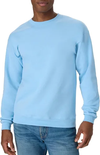 Vista 16 de Hanes Men's Sweatshirt, EcoSmart Fleece Crewneck Sweatshirt, Big & Tall Available, 1 or 2-Pack Marrón (Army Brown)