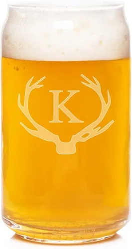Vista 13 de Abby Smith Antler - Copa de cristal con grabado inicial