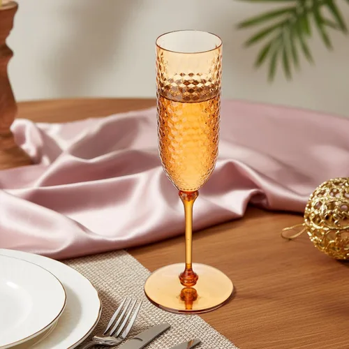 Vista 2 de Remerry Paquete de 24 copas de champán de plástico desmontables de 5.5 onzas, vasos de mimosa desechables a granel, copas de vino reutilizables