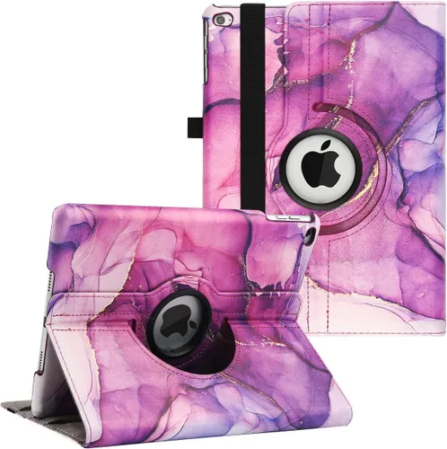 Vista 14 de Funda para iPad de 9.7 pulgadas 2018 2017/iPad Air 2 – Funda protectora con soporte giratorio de 360 grados, funda protectora inteligente