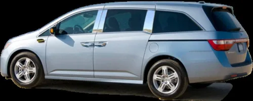 Vista 2 de QAA es compatible con Honda Odyssey 2005-2010 4 piezas de poste de pilar inoxidable PP25245