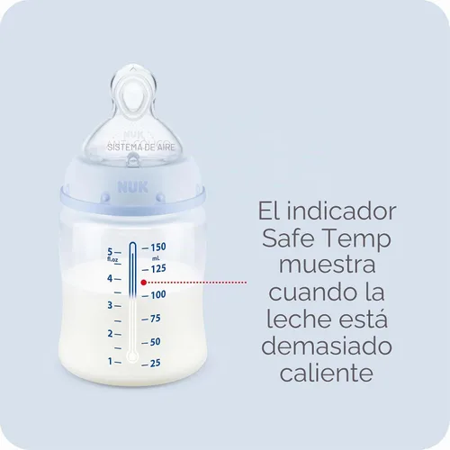 Vista 4 de NUK Smooth Flow - Biberón anticólico, 5 onzas, paquete de 4, conejitos rosados, 4 unidades (paquete de 1)