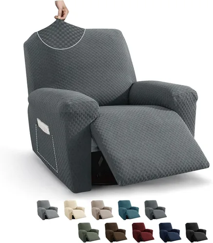 Vista 34 de MAXIJIN funda para sofá de 4 piezas, para sofás de 3 plazas, muy elástica, no se desliza, para perros, para mascotas, protector elástico de muebles