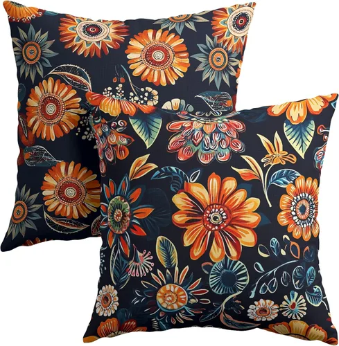 Vista 49 de Fundas de almohada tribales marrones - Juego de 2 fundas de almohada étnicas 40x40 cm azteca geométrica para decoración de sofá, cama, hogar