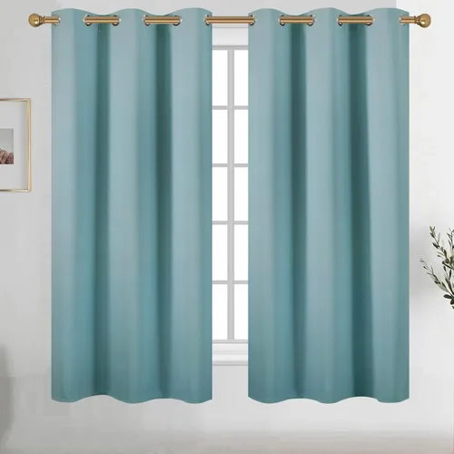 Vista 151 de Diraysid Cortinas opacas beige con ojales para dormitorio, con aislamiento térmico, cortinas de oscurecimiento de habitación, 38 x 54 pulgadas, 2
