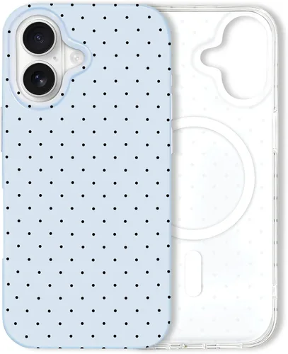 Vista 176 de Hython Funda para iPhone Air, diseño estético de lunares lindos, funda simple de 6.5 pulgadas, delgada, antiarañazos, parachoques de TPU suave, a