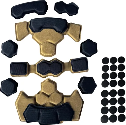 Vista 8 de Almohadillas tácticas para casco, universal Airsoft para exteriores, repuesto interno de espuma viscoelástica, kit de acolchado para casco