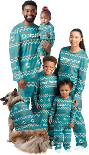 Vista 24 de FOCO NFL womens Nfl Team Ugly Pattern Matching Set Family Holiday Pajamas