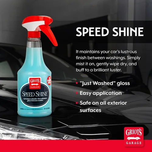 Vista 2 de Griot's Garage Speed Shine para detallado de automóviles, detallador rápido para todas las superficies exteriores, molduras y ruedas, proporciona un