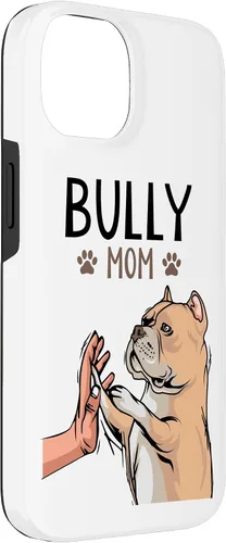 Vista 3 de Funda para iPhone 14 American Bully Mom Dog Mama Dog Dog