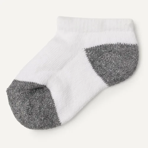 Vista 6 de Tienda Essentials - Calcetines unisex de algodón con corte bajo y acolchados para niños y niñas, 14 pares