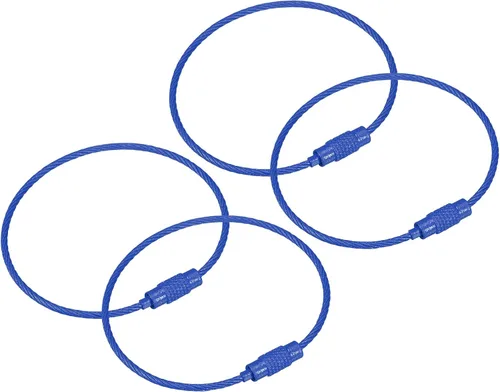 Vista 23 de uxcell Llaveros de cable, llaveros de alambre para cordones, llaveros