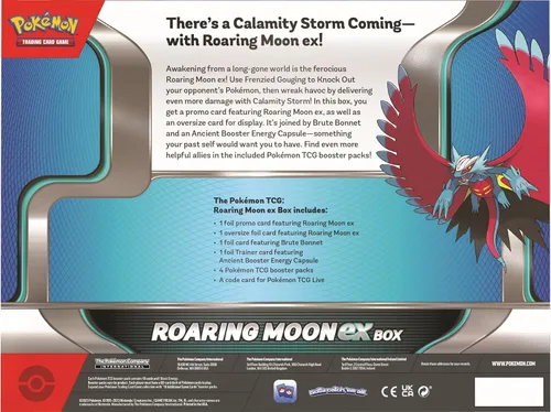 Vista 2 de Pokémon TCG: Caja Roaring Moon o Iron Valiant ex (Una al azar)