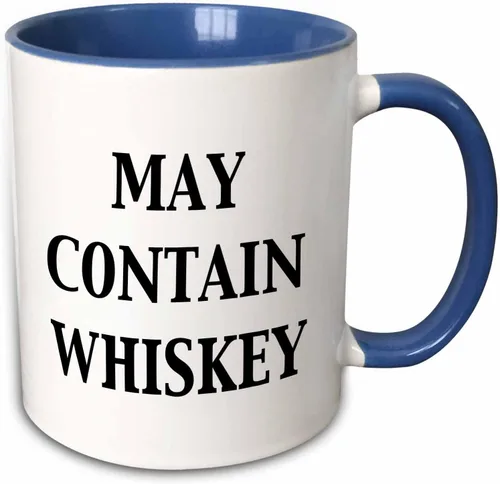 Vista 8 de 3dRose May Contain - Taza de whisky, 11 onzas, color negro