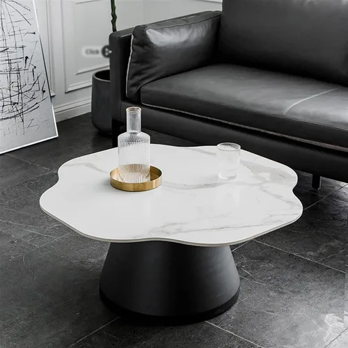 Vista 5 de Mesa de té para sala de estar, mesa auxiliar moderna hecha a mano, mesa de centro giratoria, pequeña, decoración de oficina, mesa de centro