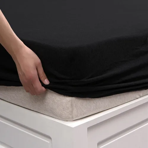 Vista 18 de PURE ERA Sábana bajera ajustable de algodón de punto de jersey (sin sábana encimera ni fundas de almohada) con bolsillo profundo de hasta 15 a 20
