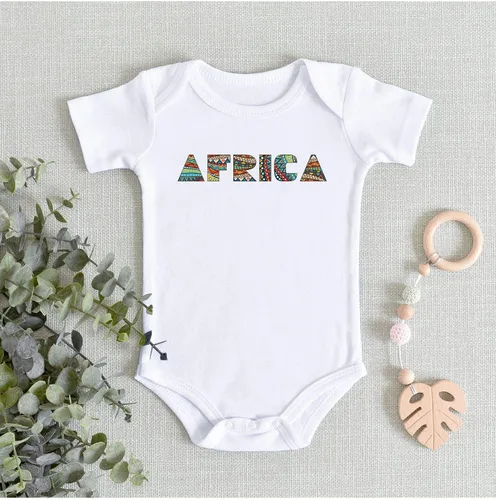 Vista 5 de TripleBDesigns Africa - Mono para recién nacido, diseño de bandera