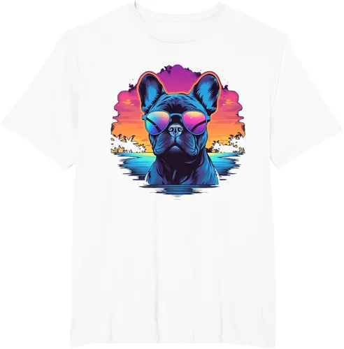 Vista 9 de Camiseta de perro Bulldog Francés para hombres y mujeres, Negro