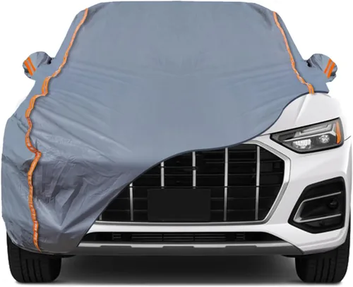 Vista 42 de TUCAREST - Funda de auto completa de 6 capas de alta calidad, diseño de cremallera de carcasa dura, impermeable, resistente a la intemperie