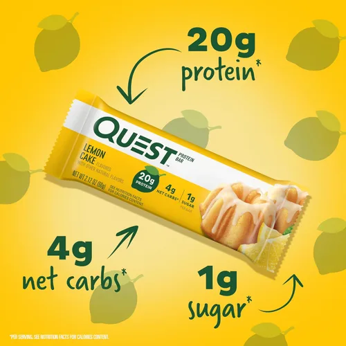 Vista 2 de Quest Nutrition - Barra de proteínas, pastel de limón, 12