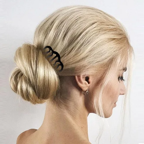 Vista 6 de 12 peines laterales para el cabello, pinzas para horquillas, alfileres, accesorios estilo francés, herramienta de peinado de dientes en forma de U
