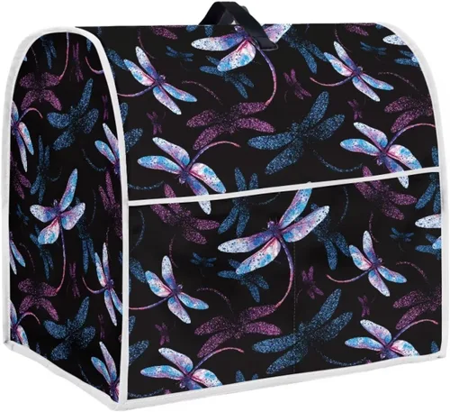Vista 26 de UNICEU Protector de cubierta de batidora de soporte de cocina con estampado retro de mariposa de girasol, con mango superior, cubierta de polvo