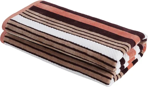 Vista 18 de Superior Toalla de playa de gran tamaño con textura de rayas, 100% algodón, suave, afelpada y altamente absorbente (juego de 2)